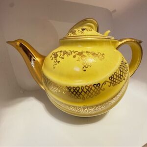 Vintage HALL CHINA Co. Ceramic tea pot #0799 PARADE 6 cup 1930's U.S.A.